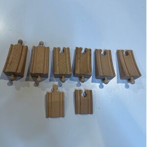Vintage BRIO Wooden Train Track Lot Curved Track Pieces Replacement Parts